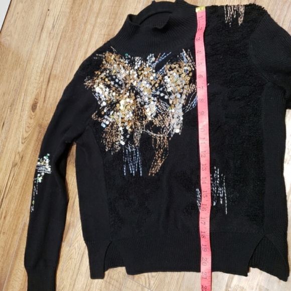 Anthropologie Knitted Knotted fete sequin sweater - Picture 12 of 13